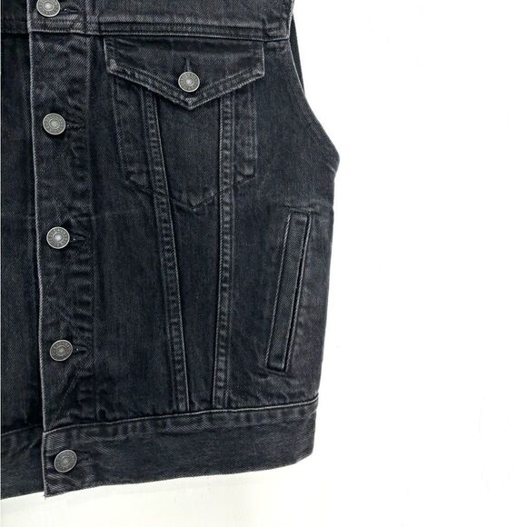 AGOLDE Denim Vest in Black - Picture 4 of 7